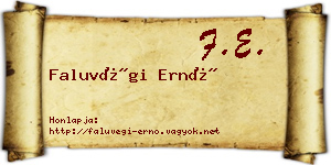 Faluvégi Ernő névjegykártya